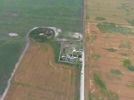 Equipment for the drying gas and condensate collection. Top view. photo