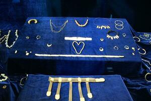 Antique antique jewelry at the Antalya Antiquities Museum. photo