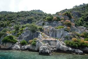 el restos de el ciudad de mira, kekova foto