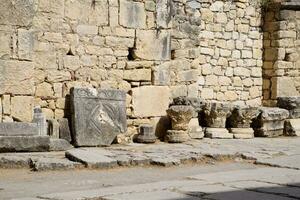 The building of Church of St Nicholas in Turkey, Demre. Walls, antique columns photo