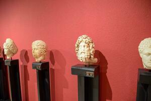 Heads of antique statues. photo