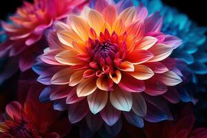 AI generated Kaleidoscopic wonderland mesmerizing psychedelic distortions, spring photography photo