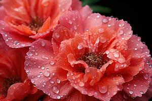 AI generated Elegance intricate details of poppy petals, spring photography photo