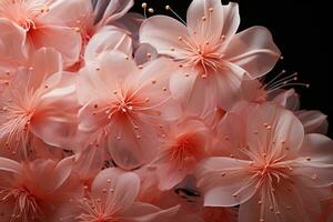 AI generated Ethereal elegance veil of delicate flower petals, spring photography photo