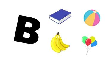 aprender a B C alfabetos a B C D rimas para niños guardería rimas a B C D un a z video