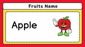 Fruit animated video kids learning nursery rhymes.