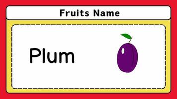 Fruit animated video kids learning nursery rhymes.