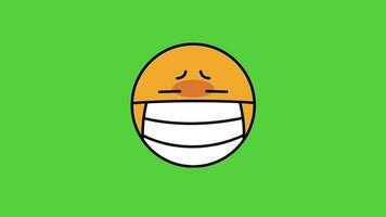 animiert Emoji Video isoliert auf Grün Hintergrund