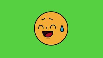 animated emoji video isolated on green background