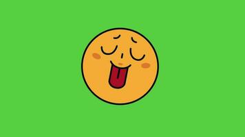 Animé emoji vidéo isolé sur vert Contexte video