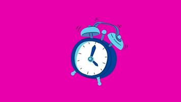 Alarm clock 2d animated video