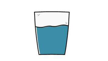 Water glass 2d animated cartoon video