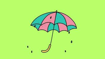 Umbrella 2d animated cartoon video