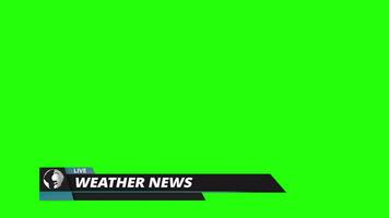 Weather news lower third video