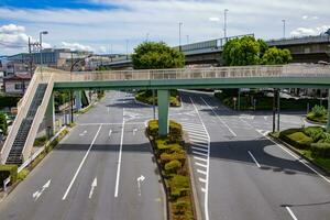 An empty downtown street in Takashimadaira Tokyo medium shot photo