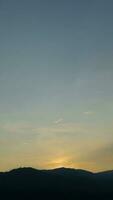 Twilight and dawn sky with cumulus cloud vertical time lapse in an evening. video