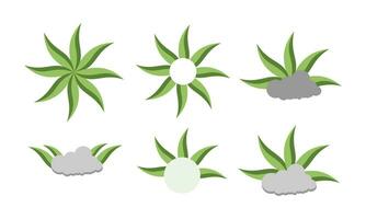 Black clouds due to pollution and green leaves vector