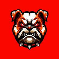 playful bulldog esport logo. This dynamic design combines the strength of a bulldog with a playful edge, making it the perfect identity for gaming enthusiasts. vector