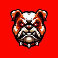 playful bulldog esport logo. This dynamic design combines the strength of a bulldog with a playful edge, making it the perfect identity for gaming enthusiasts. vector