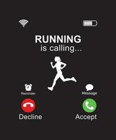 Running is calling tshirt design vector