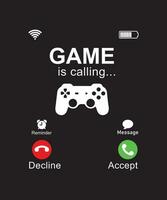 Game is calling tshirt design vector