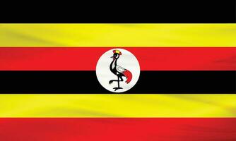 ilustración de Uganda bandera y editable vector Uganda país bandera