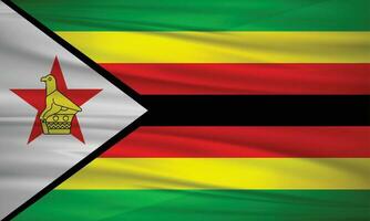 Illustration of Zimbabwe Flag and Editable Vector of Zimbabwe Country Flag