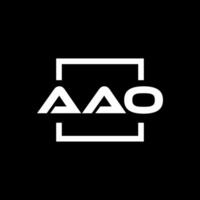 AAO letter logo design, Initial letter AAO logo design vector, AAO logo design vector file