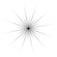 multi-pointed thin vector black star with blot silhouette on white
