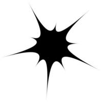 pointed star in the form of a blot isolated on white vector