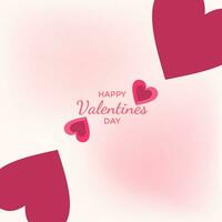 HAPPY VALENTINES DAY BACKGROUND WITH LOVE HEART ILLUSTRATION DESIGN VECTOR GOOD FOR GREETING CARD, COVER DESIGN, POSTER, SOCIAL MEDIA POST