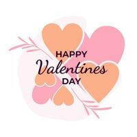 HAPPY VALENTINES DAY BACKGROUND WITH LOVE HEART ILLUSTRATION DESIGN VECTOR GOOD FOR GREETING CARD, COVER DESIGN, POSTER, SOCIAL MEDIA POST