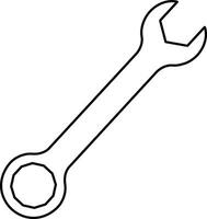 Tool repair and service icon in line. isolated on Hammer Working Engineering tools icon. Instrument Construction wrench and screwdriver. vector for apps, web