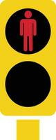 Traffic light interface icon in flat. isolated in symbol use for Traffic control or stoplights with go light and caution light in vector for apps and website