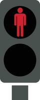 Traffic light interface icon in flat. isolated in symbol use for Traffic control or stoplights with go light and caution light in vector for apps and website