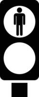 Traffic light interface icon in flat. isolated in symbol use for Traffic control or stoplights with go light and caution light in vector for apps and website