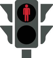 Traffic light interface icon in flat. isolated in symbol use for Traffic control or stoplights with go light and caution light in vector for apps and website