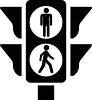 Traffic light interface icon in flat. isolated in symbol use for Traffic control or stoplights with go light and caution light in vector for apps and website