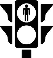 Traffic light interface icon in flat. isolated in symbol use for Traffic control or stoplights with go light and caution light in vector for apps and website
