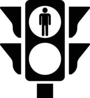 Traffic light interface icon in flat. isolated in symbol use for Traffic control or stoplights with go light and caution light in vector for apps and website