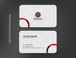 Simple and elegant business card template with logo,mockup,icons design vector