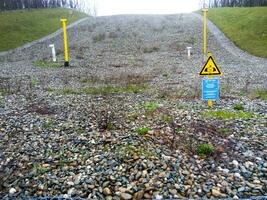 A clearing in the forest for the gas pipeline photo