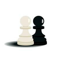 ajedrez pedazo aislado en blanco antecedentes. vector ilustración.