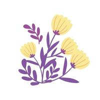 Vector spring flower concept illustration on white