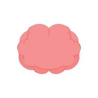vector el humano cerebro en un blanco antecedentes. dibujos animados diseño