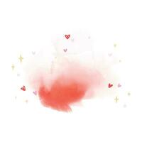 Vector hand draw red splash watercolor background