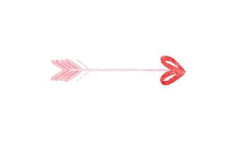 Vector valentines day elements arrow on white