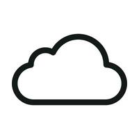 Vector cloud line icon on white background