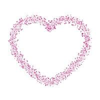 Vector valentines day background with heart shaped border design