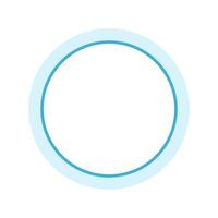 Vector glossy with blue stroke icon, circle, isolated